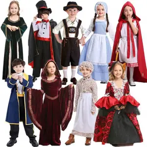 Костюм на Хэллоуин для девочек, готический костюм средневековой принцессы для косплея, женская одежда для выступлений и вечеринок