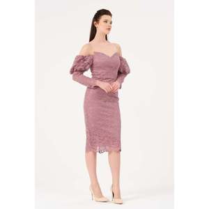 Robe décontractée élégante rose poudré pour femmes DANS, tailles 38-42, confortable et stylée pour tous les jours - Product Image 2