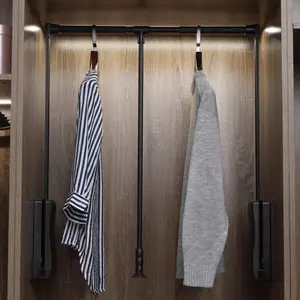 Système de levage de <span class=keywords><strong>penderie</strong></span> latéral escamotable CCH, <span class=keywords><strong>tringle</strong></span> de placard réglable pour <span class=keywords><strong>penderie</strong></span>, système de levage de vêtements escamotable - Product Image 5