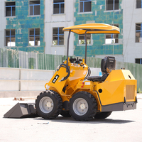 SDJK Nuovo Mini Caricatore a Ruote Skid Steer, Macchinario per Movimento Terra Multifunzionale, Diesel, per Uso Agricolo e Domestico