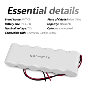 Batería de Emergencia JINTION de 7.2V 4000mAh NiCd, Reemplazo Directo para Yuasa 6DH4 0L3 y 6/4000DH a <span class=keywords><strong>UB</strong></span> - Product Image 3
