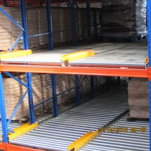 Kho mật độ cao trọng lực Con lăn Pallet dòng chảy kệ