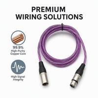 Kabel Harness Mikrofon Berkualitas Tinggi 3Pin XLR Male ke XLR Female 1m dengan Isolasi PBT Tinggi dan Isolasi PET/PVC