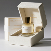 Flacon de parfum vide transparent de luxe à fond épais de haute qualité avec boîte, logo personnalisé MUB 50 ml 100 ml