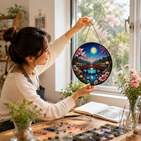 Pendentif Acrylique Personnalisé Imprimé UV, Style Art Déco, pour Photos de Fête d'Anniversaire, Halloween, Mariage, Noël, Affiche Étanche