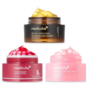 Krim Pelembap Wajah Medicube Deep Vitamin Gold Capsule <span class=keywords><strong>Cream</strong></span> AGE-R Glow Capsule Facial <span class=keywords><strong>Cream</strong></span> Pelembap Pengencang Instan - Product Image 4