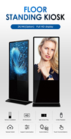 Kiosque publicitaire à écran tactile LCD de 50 pouces pour centre commercial, restaurant, centre commercial, moniteur d'affichage FloorStand avec application vidéo
