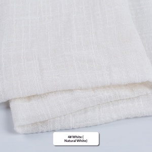 In Stock Linen Look Slub Cotton Crinkle Fabric For Dress Napkin <b>Tea</b> Towel - Product Image 3