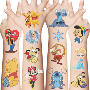 Autocollants de tatouage jetables imperméables pour enfants, motifs de princesses de dessins animés, pour fêtes et rassemblements - Product Image 4