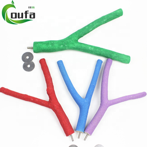 Perchoir en bois coloré <span class=keywords><strong>pour</strong></span> cage à oiseaux, <span class=keywords><strong>jouet</strong></span> coloré <span class=keywords><strong>pour</strong></span> <span class=keywords><strong>perroquet</strong></span>, plateforme, bâton à gratter les griffes <span class=keywords><strong>pour</strong></span> <span class=keywords><strong>jouet</strong></span> d'oiseau - Product Image 2
