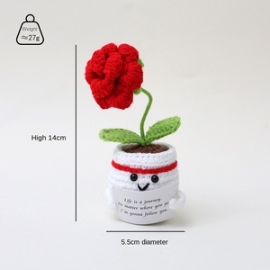 Vente en gros de poupées en crochet faites à la main, jouets amigurumi, cadeau encourageant, décoration de bureau - Product Image 3