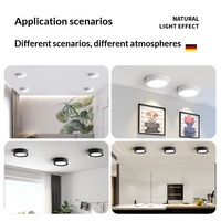 Plafonnier LED en aluminium ultra-fin à montage en surface, design minimaliste moderne, petite taille pour salon, chambre, entrée, couloir