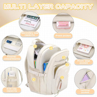 Sac à dos pour ordinateur portable en polyester souple unisexe esthétique pour les lycéens