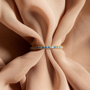 Tùy Chỉnh Handmade Đồ Trang Sức Birthstone Nhẫn Vàng Nhẫn Cưới Bộ Cho Phụ Nữ Kim Cương Hoán Đổi Cho Nhau Thiết Kế Chiếc Nhẫn - Product Image 3