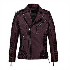 Pakistan Manufacturer Lightweight <b>Men</b> Genuine <b>Leather</b> Casual <b>Jacket</b> Canvas Stand Front Customized OEM Service Winter Plain Dyed - Product Image 2