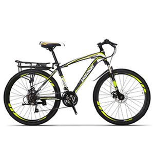 男性用26インチ21速高炭素鋼マウンテン自転車29 MTBバイクディスクブレーキ付きダブルサスペンションキャリア付き - Product Image 1