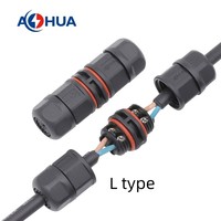 Conector de Cable LED con Fijación por Tornillo, Tipo L/T/X/H/F, 1 Entrada y 2/3/4/5 Salidas, Impermeable IP68, Conector de Cable de Alimentación para Cableado de Iluminación LED