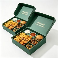 Boîte d'emballage alimentaire personnalisée, boîte en carton ondulé de qualité alimentaire pour poulet frit, hamburgers, plats à emporter, restaurant de restauration rapide