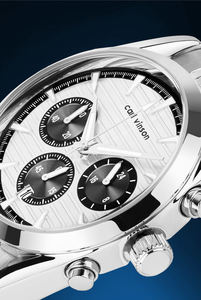 นาฬิกาผู้ชายขายดีนาฬิกาข้อมือควอตซ์อเนกประสงค์กันน้ำมีสไตล์ธุรกิจลำลอง - Product Image 3