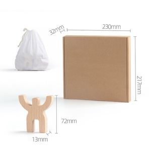 Jeu amusant unique pour développer les compétences, blocs à empiler en forme d'Hercule, jouet d'équilibre en bois - Product Image 6