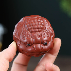 Purple Clay <b>Tea</b> Pet Golden Toad Ornament With Lid Handmade <b>Tea</b> Accessory For Kung Fu <b>Tea</b> <b>Set</b> - Product Image 3