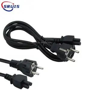 Eu Plug Cable H05vv-f 3g 0.75mm2 Pc Vde Schuko 3pin Iec 320 C13 Cabos De Alimentação