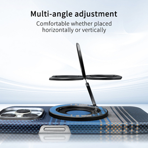 Supporto ad Anello Magnetico Regolabile in Fibra di Carbonio e Lega <span class=keywords><strong>per</strong></span> <span class=keywords><strong>iPhone</strong></span> Air Pro Max - Multicolore - Product Image 4