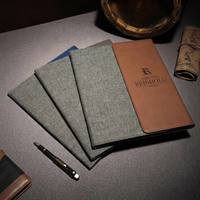 Portefeuille en cuir PU personnalisé de grande taille avec gravure au laser, couverture de bloc-notes personnalisée, journal personnalisé gravé