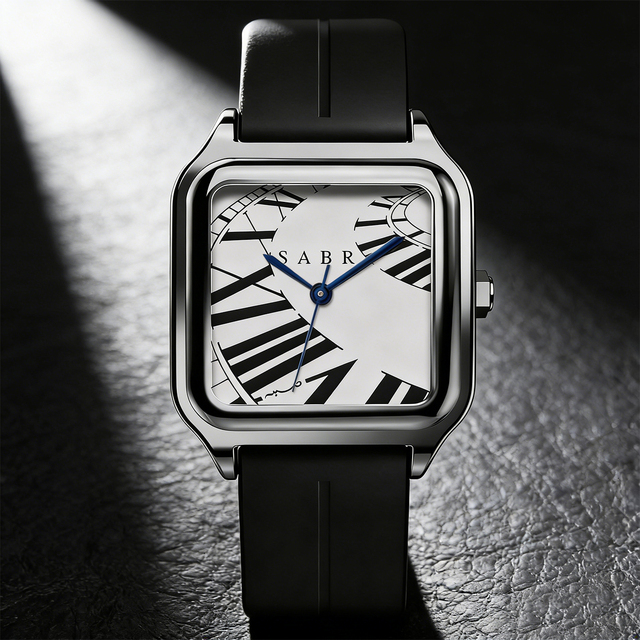 Men's Arabic Numeral Quartz Watch Rectangle Stainless Steel Alloy Acrylic Silicone Band Water Resistant 30M Business Watch