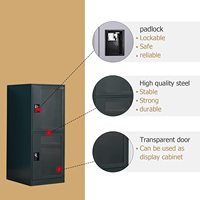 MECOLOR Casier Vertical Compact à un Niveau avec Moraillon pour Cadenas, Rangement à 2 ou 3 Compartiments pour Employés, Maison, Bureau, École, Enfants