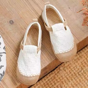 Nouvelles chaussures d'été respirantes en lin pour <span class=keywords><strong>femme</strong></span>, style ethnique, petites chaussures de pêcheur à enfiler avec doublure en coton - Product Image 3