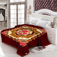 100% Polyester doré Royal hiver Manta 220x240 Double pli Style coréen couverture de vison 6.5kg doux et chaud pour l'utilisation du lit du Qatar