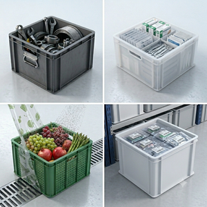 Machine de lavage continue pour caisses de légumes avec tunnel de pulvérisation haute pression contrôlé par PLC - Product Image 6