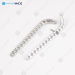 Diskon besar plat kompresi dokter hewan SS <span class=keywords><strong>Distal</strong></span> <span class=keywords><strong>Femoral</strong></span>, sistem implan hewan ortopedi plat tulang dokter hewan 16 lubang kanan - Product Image 4