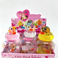 Jouets Squishy Vaseline, Adorables Canards et Balles de Fruits à Presser, Jouets Anti-Stress Transparents à Rebond Lent, Cadeau de Fête