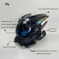 Casco Mecánico y de Plástico Estilo Cyberpunk con Pantalla de Texto Animada Controlada por Aplicación para Adultos, Ideal para Fiestas de Cumpleaños y Cosplay