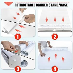 Cuộn lên biểu ngữ đứng rollup Standee nhôm cuộn lên đứng có thể thu vào biểu ngữ cho quảng cáo - Product Image 6