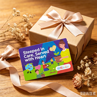 Cartes-cadeaux personnalisées avec impression artistique, cartes postales en papier de remerciement pour enseignants, motifs de dessins animés sur le thème de la santé cardiaque, vente en gros pour les établissements d'enseignement