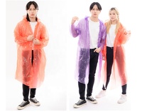 Poncho imperméable jetable de haute qualité, portable, pour adulte, une pièce, transparent, épaissi, protection intégrale contre les fortes pluies