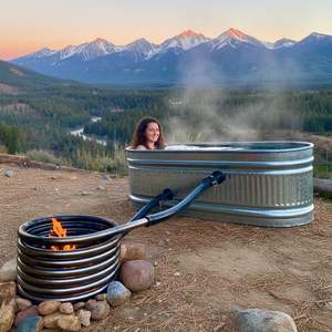 Intercambiador de Calor de Acero Inoxidable para Calentadores de Agua a Leña, Tanques de Almacenamiento, Piscinas y Baños de Hidromasaje a Leña, con Tubo de Acero Galvanizado - Product Image 3