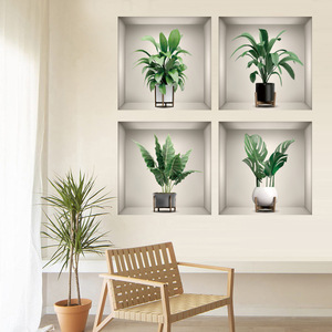 Soggiorno dipinti auto-incollanti carta da parati decorazioni artificiali <span class=keywords><strong>piante</strong></span> verdi facili rimovibili autoadesivi <span class=keywords><strong>murali</strong></span> 3D <span class=keywords><strong>adesivi</strong></span> - Product Image 6