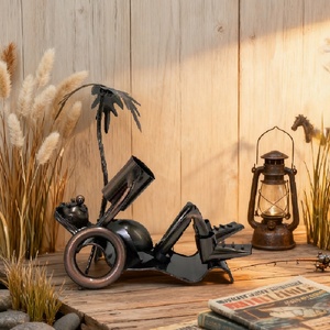 <span class=keywords><strong>SYLVAN</strong></span> Support de Bouteille de Vin Rouge Créatif Style Américain Pirate en Fer Électroplaqué, Décoration Métallique pour Salon et Maison - Product Image 3