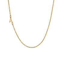 NS1382 Collier à chaîne en acier inoxydable doré imperméable et non terni avec lettre initiale de l'alphabet pour femmes