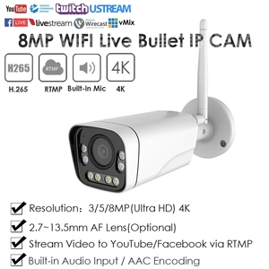 Cámara 4K 8MP Wifi <span class=keywords><strong>IP67</strong></span> Cámara bala inalámbrica impermeable Cámara de seguridad para exteriores con audio ColorVu CamHi/CamHipro Precio de fábrica - Product Image 2