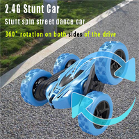 Voitures RC de cascade double face AiJH, voitures RC à 360 degrés avec éclairage des roues, rapides et capables de faire des retournements, voitures RC 4x4 télécommandées