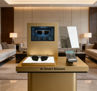Support d'affichage en acrylique pour lunettes intelligentes IA en PMMA, personnalisé en usine, recyclable, avec écran LCD 10 pouces
