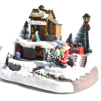 Offre Spéciale Village de noël, décoration de noël cadeaux artisanaux en résine décoration de maison LED de noël
