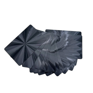Cartes à jouer fines noires personnalisées de haute qualité <span class=keywords><strong>en</strong></span> PET, <span class=keywords><strong>dollars</strong></span>, euros, poker, jeu de couple - Product Image 2