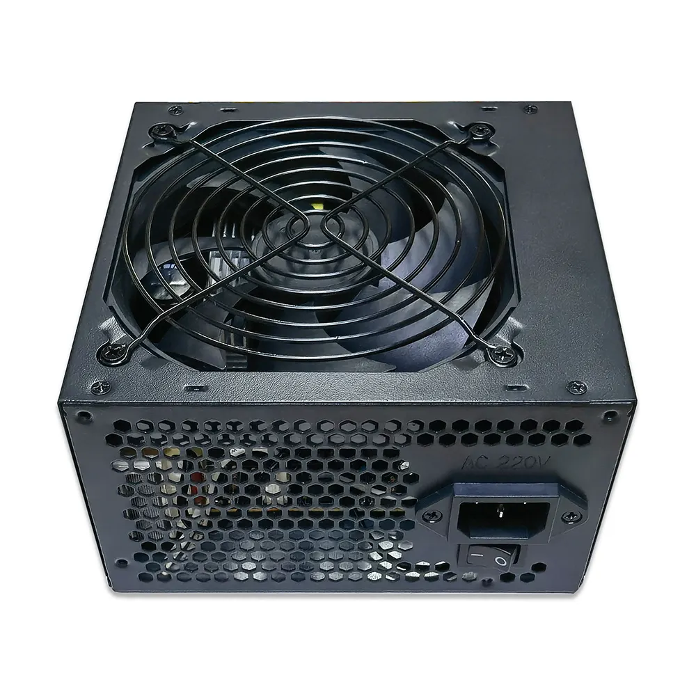 ATX 500W Computadora PC ATX Fuente de alimentación PSU con ventilador de 12CM Cubierta negra para computadora de oficina Estuche para juegos