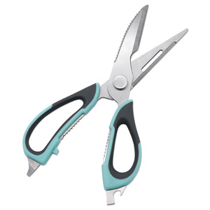 <b>Kitchen</b> <b>Scissors</b> Stainless Steel Multi-purpose For Fish Chicken Bone Home Use Straight Head Full Handle - Product Image 3